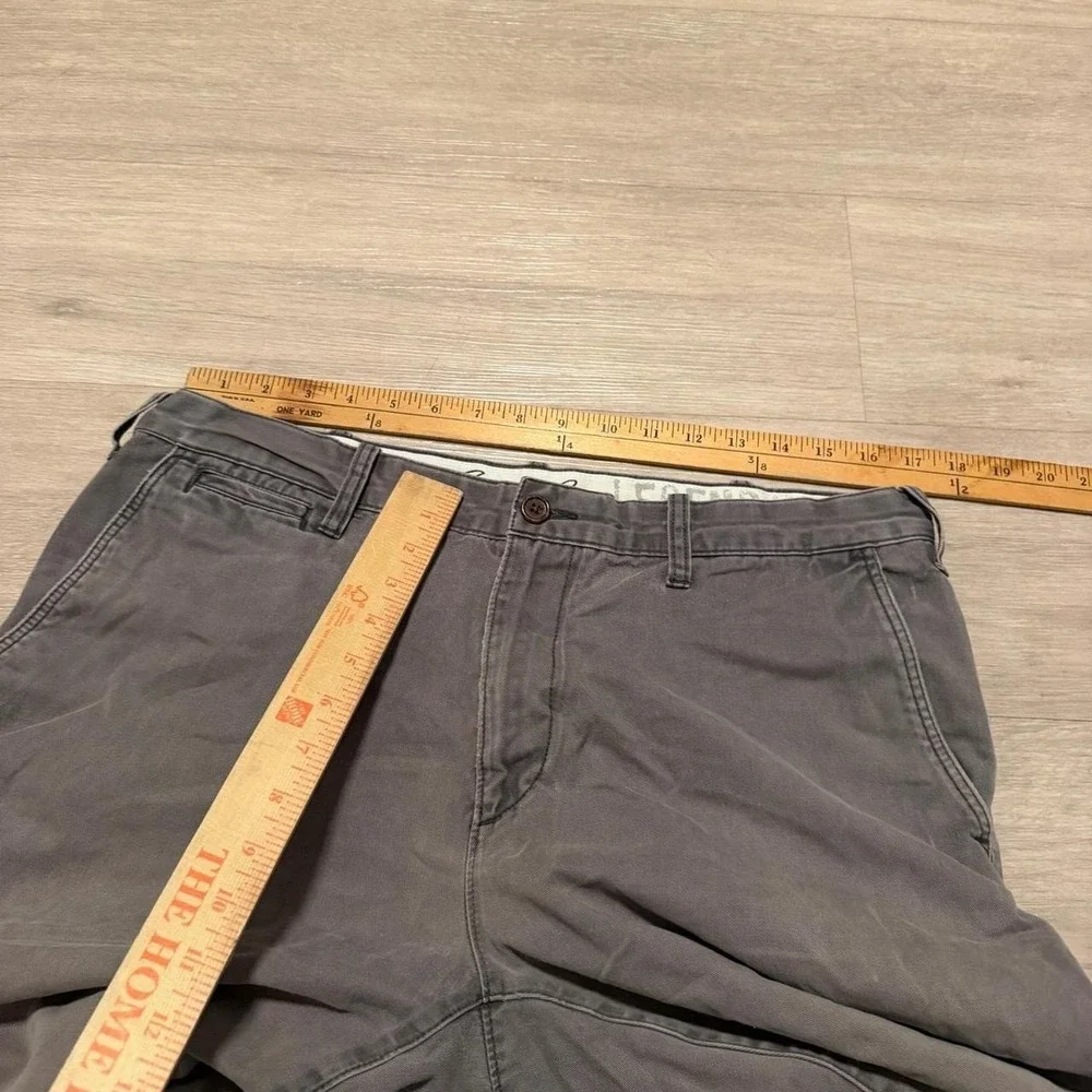 34x30 Gray Baggy Wide Leg Chino Pants Y2K Vintage